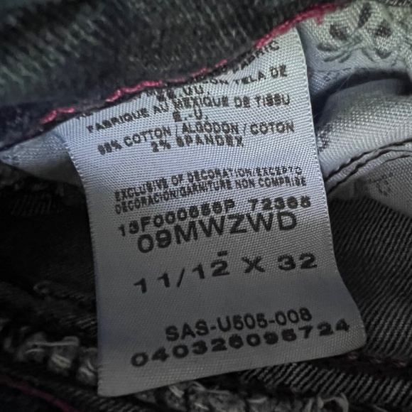 🚫SOLD! 👖|•ROCK 47 BY WRANGLER•| Boot Cut Western Jeans Size 11/12 Regular👖 - Picture 8 of 8